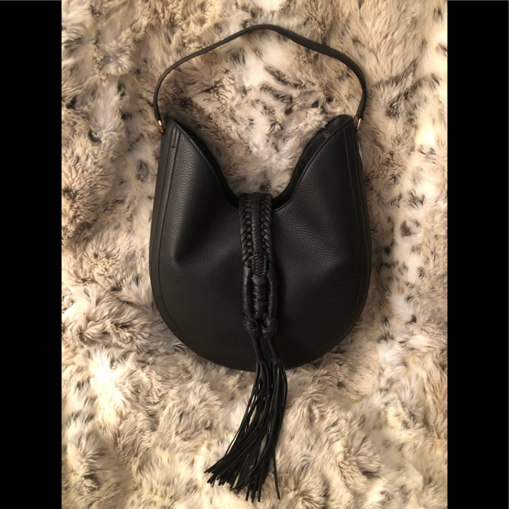 Altuzarra Ghianda knot handbag blk pebbled leather